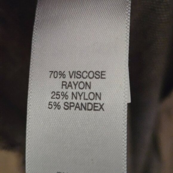 J. Jill Ponte Full Leg Cropped Plaid Pants Tan Pull On Size L - Picture 6 of 6